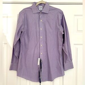 New w Tags BROOKS BROTHERS Slim Fit 346 Button Down Non-Iron Shirt 15 1/2 2/3
